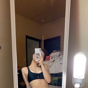 Black Bikini Top with little bow tie